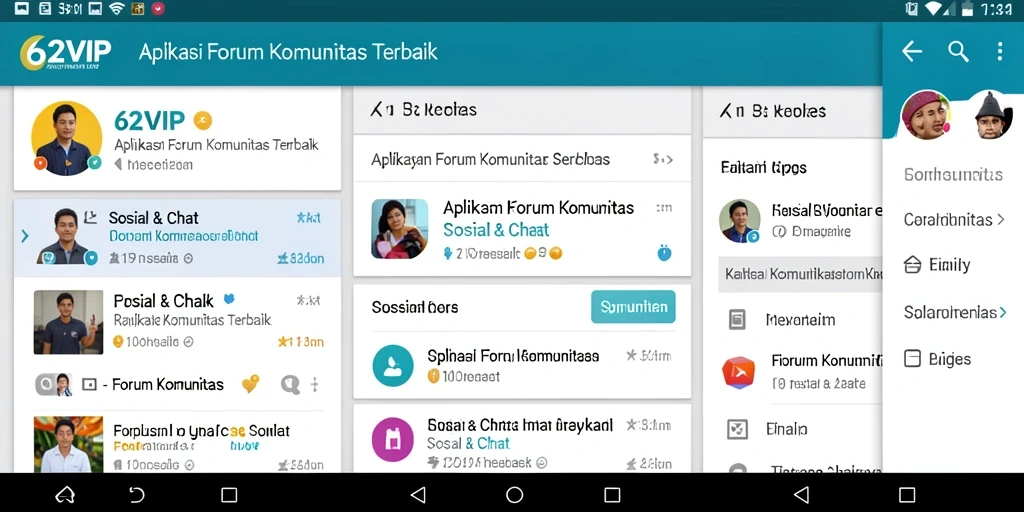 Antarmuka aplikasi <strong>62VIP</strong> yang menarik dan fungsional.