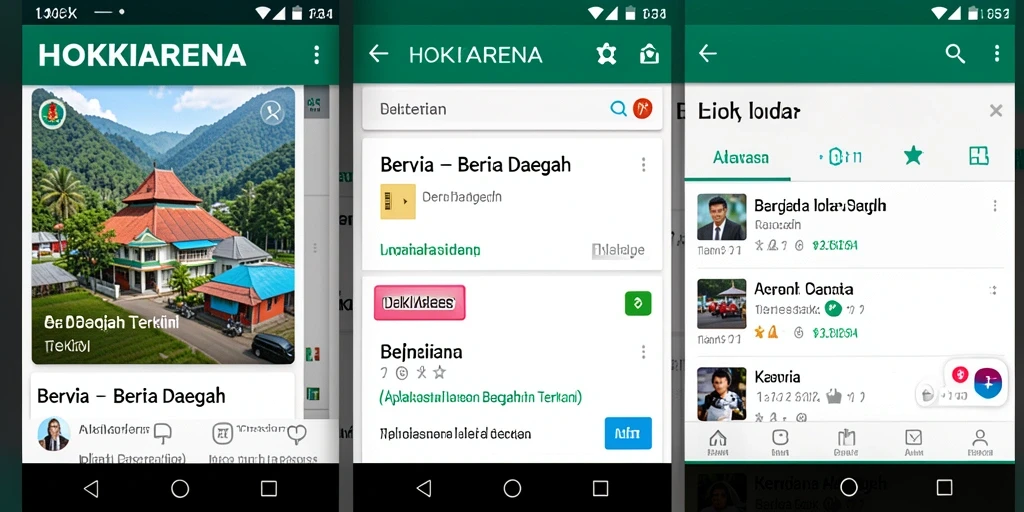 Tampilan antarmuka HOKIARENA menampilkan berita daerah terkini.