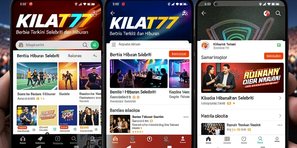 Antarmuka menarik KILAT77 dengan berita selebriti terbaru.