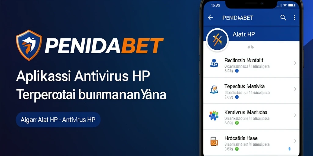 Tampilan utama aplikasi PENIDABET yang menunjukkan fitur pemindaian antivirus.