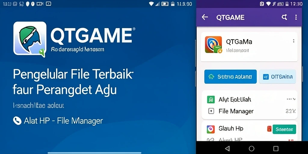 Tampilan antarmuka QTGAME dengan fungsi File Manager yang sederhana dan efisien.