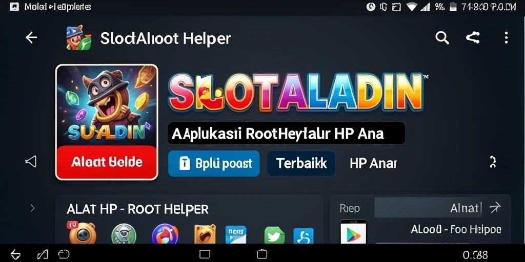 Tampilan antarmuka SLOTALADIN untuk proses rooting yang mudah.
