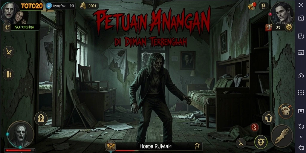 Tampilan antarmuka menakutkan dari game TOTO20.